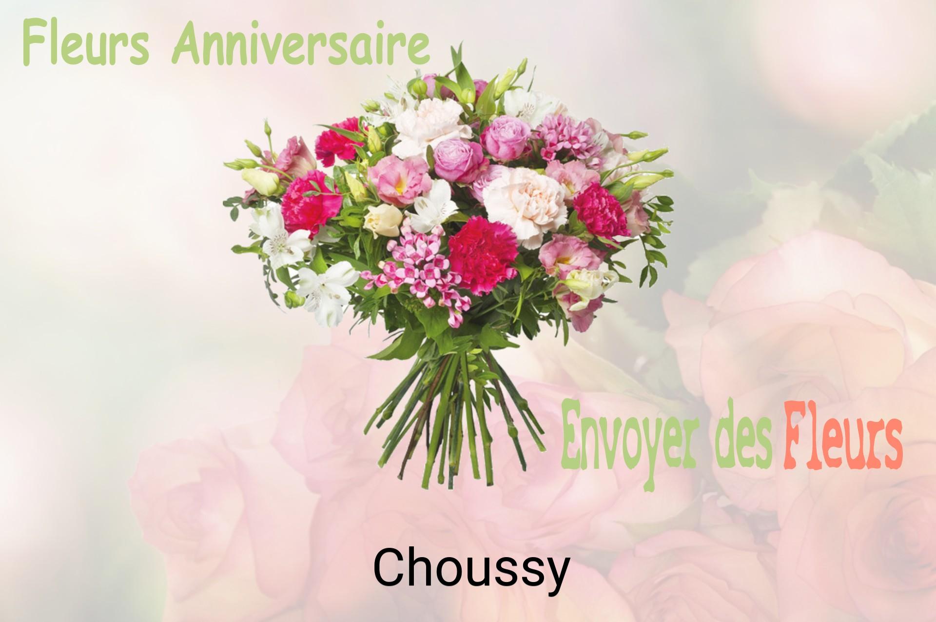 Bouquet de fleurs d’anniversaire livré à Choussy
